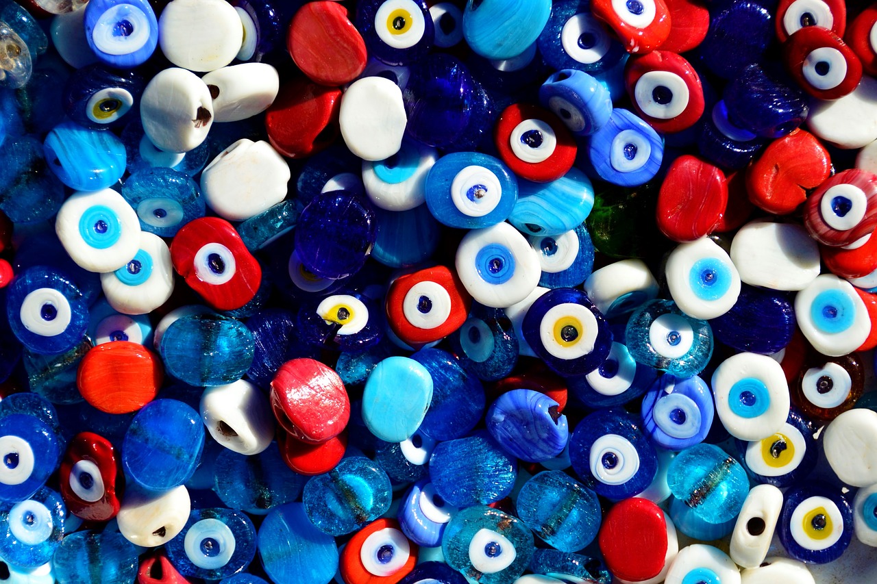 Colors of Evil Eye Beads Bracelets 