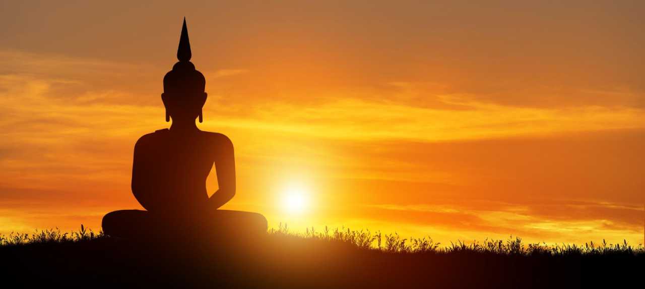 Buddha Meditates for Enlightenment